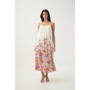 Aje. Boeri Border Print Midi Dress Flora Natural AU Size 6/US Size 2